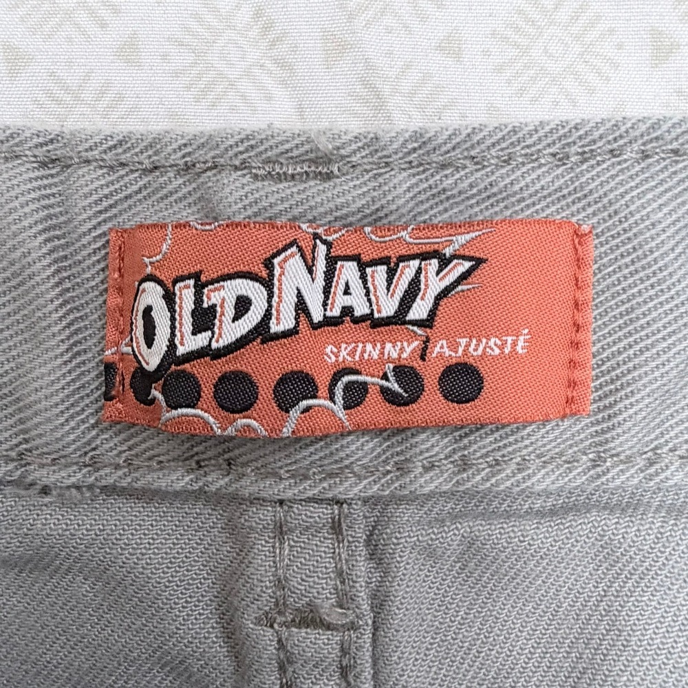 Old Navy Boys Skinny Jeans Size 18 Regular Gray Denim Pants - Picture 4 of 9